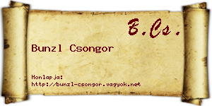 Bunzl Csongor névjegykártya